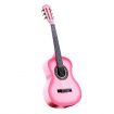 Melodic 34'' Kids Acoustic Guitar 6 Strings Tuner Cutaway Wooden Kids Gift Pink