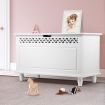 Kidbot Ottoman Kids Wooden Storage Toy Box Chest Large Bench with Lid 80x40x49cm