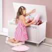 Kidbot Ottoman Kids Wooden Storage Toy Box Chest Large Bench with Lid 80x40x49cm