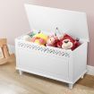 Kidbot Ottoman Kids Wooden Storage Toy Box Chest Large Bench with Lid 80x40x49cm
