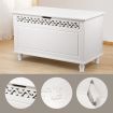 Kidbot Ottoman Kids Wooden Storage Toy Box Chest Large Bench with Lid 80x40x49cm