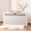 Kidbot Ottoman Kids Wooden Storage Toy Box Chest Large Bench with Lid 80x40x49cm