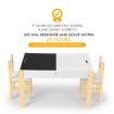 Kids Table and Chairs Set Chalkboard Multifunctional Toys Play Storage Desk Kidbot