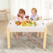 Kids Table and Chairs Set Chalkboard Multifunctional Toys Play Storage Desk Kidbot