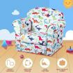Kidbot Kids Dinosaur Armchair Children Sofa Chair Velvet Couch
