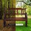 Wooden Garden Bench Outdoor Furniture with Wagon Wheel