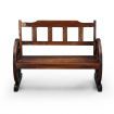 Wooden Garden Bench Outdoor Furniture with Wagon Wheel