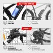 Upgraded 26'' Electric Bike eBike Mountain Bicycle 36V 250W 21 21 Speed Shifter