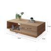 Square Wooden Coffee Table Living Room Furniture 1 Drawer Oak