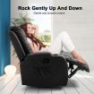 Electric Recliner Massage Chair Rocking Armchair Sofa Heated Seat 360 Swivel Black