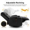 Electric Recliner Massage Chair Rocking Armchair Sofa Heated Seat 360 Swivel Black