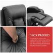Electric Recliner Massage Chair Rocking Armchair Sofa Heated Seat 360 Swivel Black