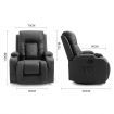 Electric Recliner Massage Chair Rocking Armchair Sofa Heated Seat 360 Swivel Black