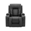 Electric Recliner Massage Chair Rocking Armchair Sofa Heated Seat 360 Swivel Black
