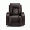 Electric Recliner Massage Chair Rocking Armchair Sofa Heated Seat 360 Degree Swivel Brown