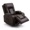Electric Recliner Massage Chair Rocking Armchair Sofa Heated Seat 360 Degree Swivel Brown