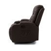 Electric Recliner Massage Chair Rocking Armchair Sofa Heated Seat 360 Degree Swivel Brown