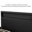 Double PU Leather Gas Lift Storage Bed Frame Wood Bedroom Furniture w/LED Light - Black