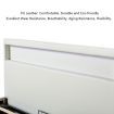 Queen PU Leather Gas Lift Storage Bed Frame Wood Bedroom Furniture w/LED Light - White