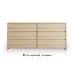 Oak Wooden 6 Drawer Chest Bedroom Drawers Storage Unit