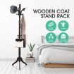 Wooden Coat Stand Rack Clothes Hanger Brown Colour