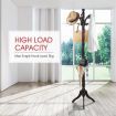 Wooden Coat Stand Rack Clothes Hanger Brown Colour