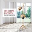 Wooden Coat Stand Rack Clothes Hanger Natural Colour