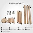 Wooden Coat Stand Rack Clothes Hanger Natural Colour