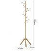 Wooden Coat Stand Rack Clothes Hanger Natural Colour