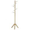 Wooden Coat Stand Rack Clothes Hanger Natural Colour