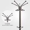 Metal Coat Jacket Stand with Marble Base and Umbrella Hook 3-Tier Style