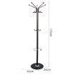 Metal Coat Jacket Stand with Marble Base and Umbrella Hook 3-Tier Style