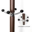 Metal Coat Jacket Stand with Marble Base and Umbrella Hook 3-Tier Style