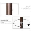 Metal Coat Jacket Stand with Marble Base and Umbrella Hook 3-Tier Style
