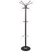 Metal Coat Jacket Stand with Marble Base and Umbrella Hook 3-Tier Style