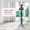 Classic Style Metal Coat Hanger Vintage Jacket Stand Rack Black