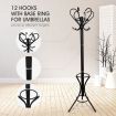 Classic Style Metal Coat Hanger Vintage Jacket Stand Rack Black