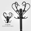 Classic Style Metal Coat Hanger Vintage Jacket Stand Rack Black
