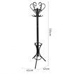 Classic Style Metal Coat Hanger Vintage Jacket Stand Rack Black