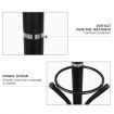 Classic Style Metal Coat Hanger Vintage Jacket Stand Rack Black