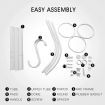 Classic Style Metal Coat Hanger Vintage Jacket Stand Rack White