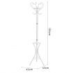 Classic Style Metal Coat Hanger Vintage Jacket Stand Rack White