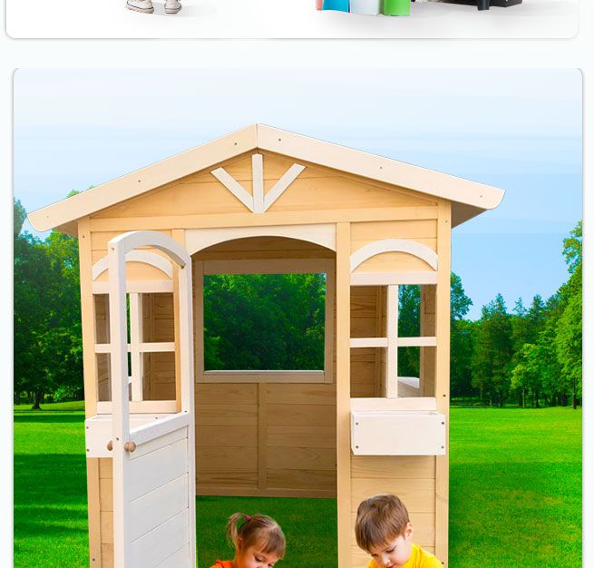 Outdoor Kids Cubby House Wooden Playhouse