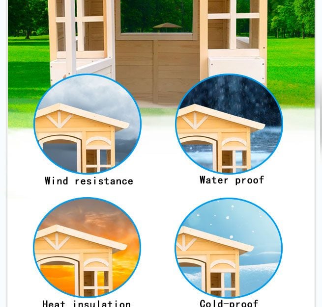 Outdoor Kids Cubby House Wooden Playhouse