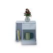 Nightstand Beside Table with Drawer Door High Gloss Front White