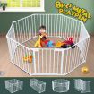 3-in-1 Kids Metal Safety Playpen with Double Locking System