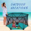 Kidbot Travel Child Pop Up Playpen Foldaway Baby Playpen 6-Panel Blue