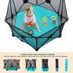 Kidbot Travel Child Pop Up Playpen Foldaway Baby Playpen 6-Panel Blue