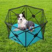 Kidbot Travel Child Pop Up Playpen Foldaway Baby Playpen 6-Panel Blue