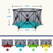Kidbot Travel Child Pop Up Playpen Foldaway Baby Playpen 6-Panel Blue